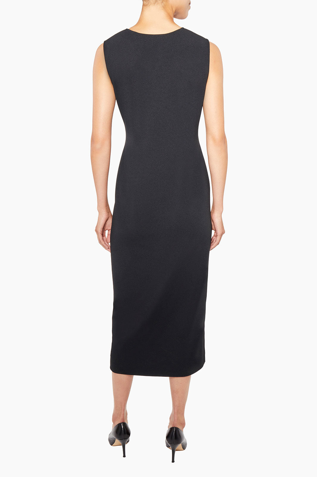 Stretch Deco Crepe Sheath Midi Dress